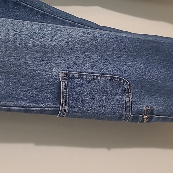 🔥 Rare Duck Head Utility Jeans Vintage Cargo Style Sz 10 Y2K Wideleg Workwear - Picture 3 of 7